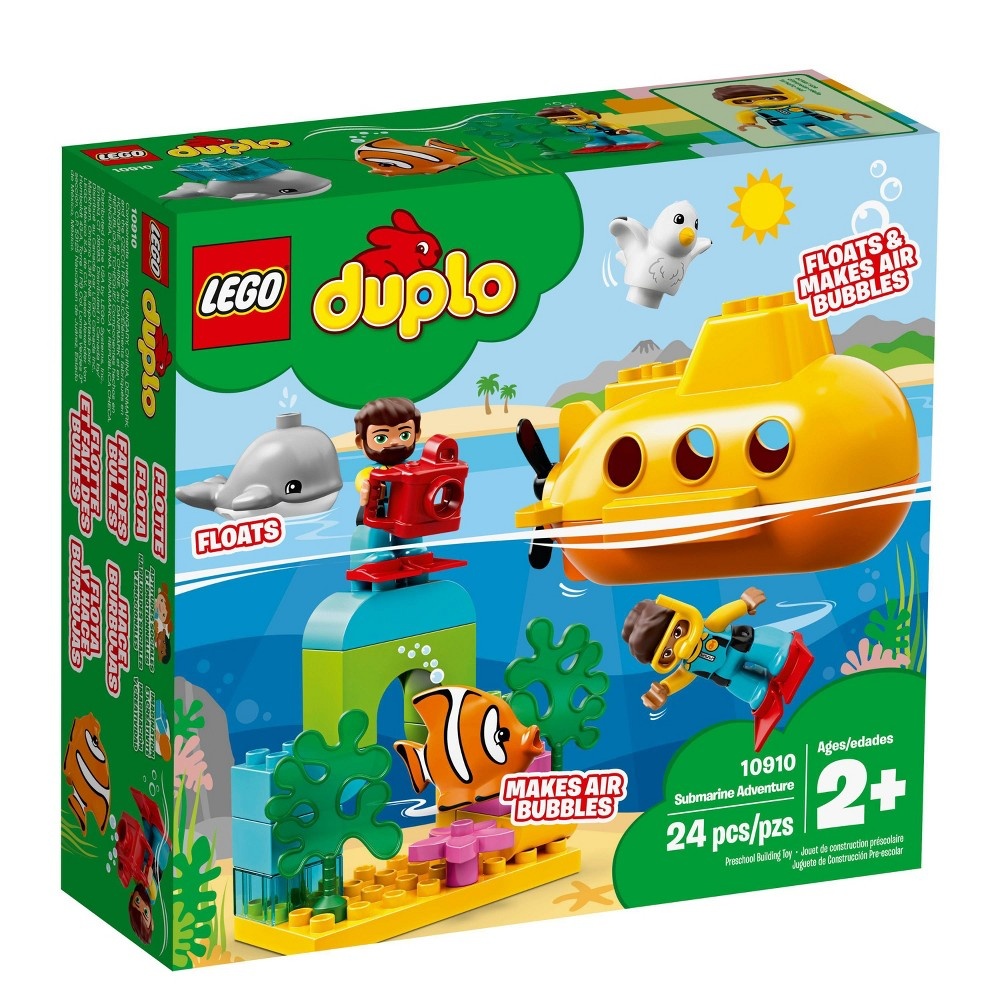 slide 7 of 7, LEGO DUPLO Submarine Adventure 10910 Bath Toy Building Set, 24 ct