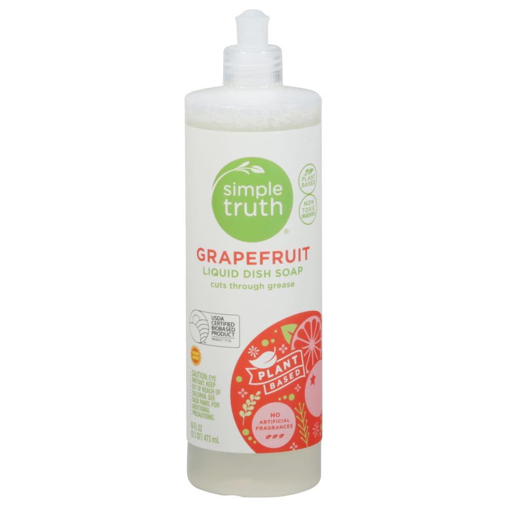 slide 1 of 3, Simple Truth Grapefruit Liquid Dish Soap, 16 fl oz