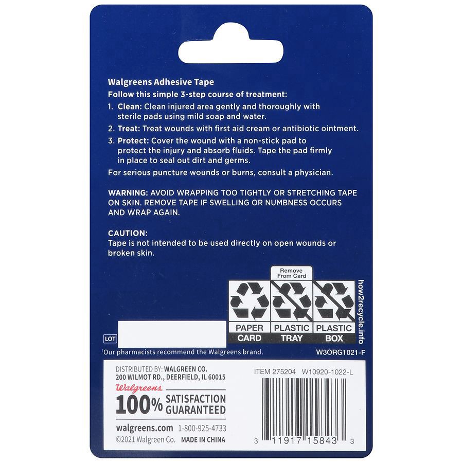 slide 3 of 5, Walgreens Waterproof Adhesive Tape, 0.5 in x 5 yd