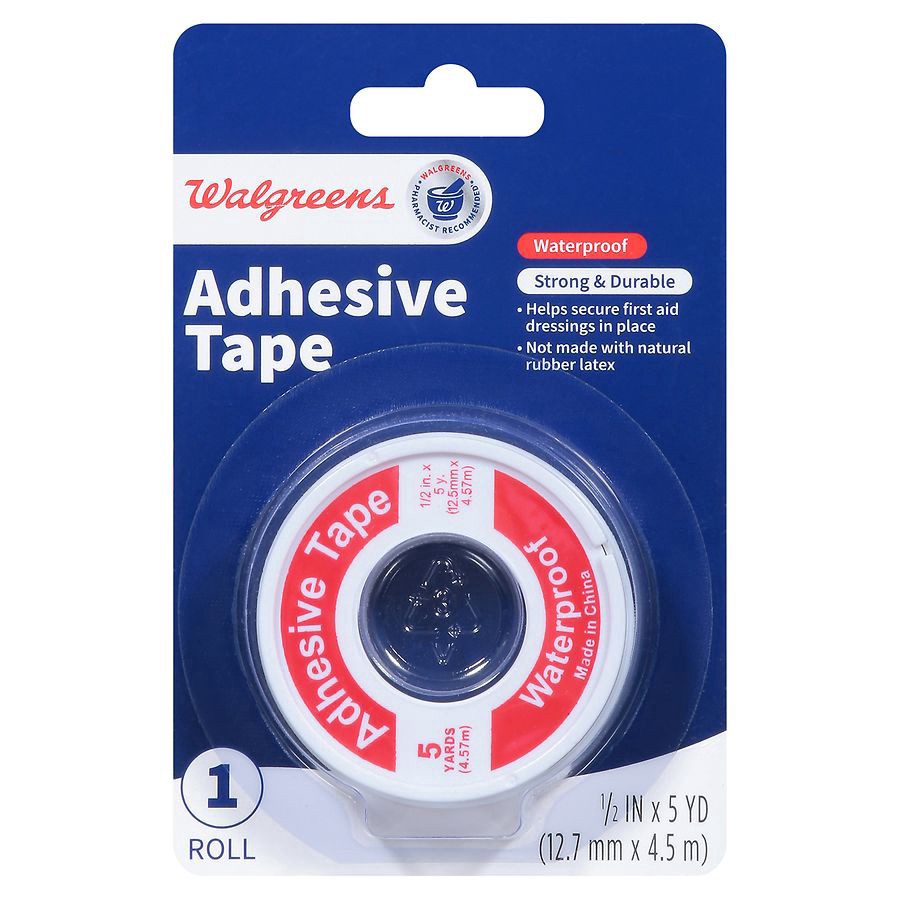 slide 1 of 5, Walgreens Waterproof Adhesive Tape, 0.5 in x 5 yd