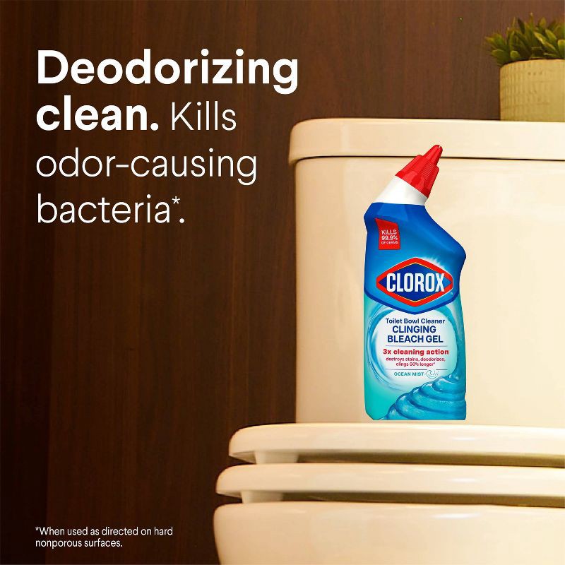 slide 8 of 18, Clorox Ocean Mist Toilet Bowl Cleaner Clinging Bleach Gel - 48 fl oz/2ct, 48 fl oz, 2 ct