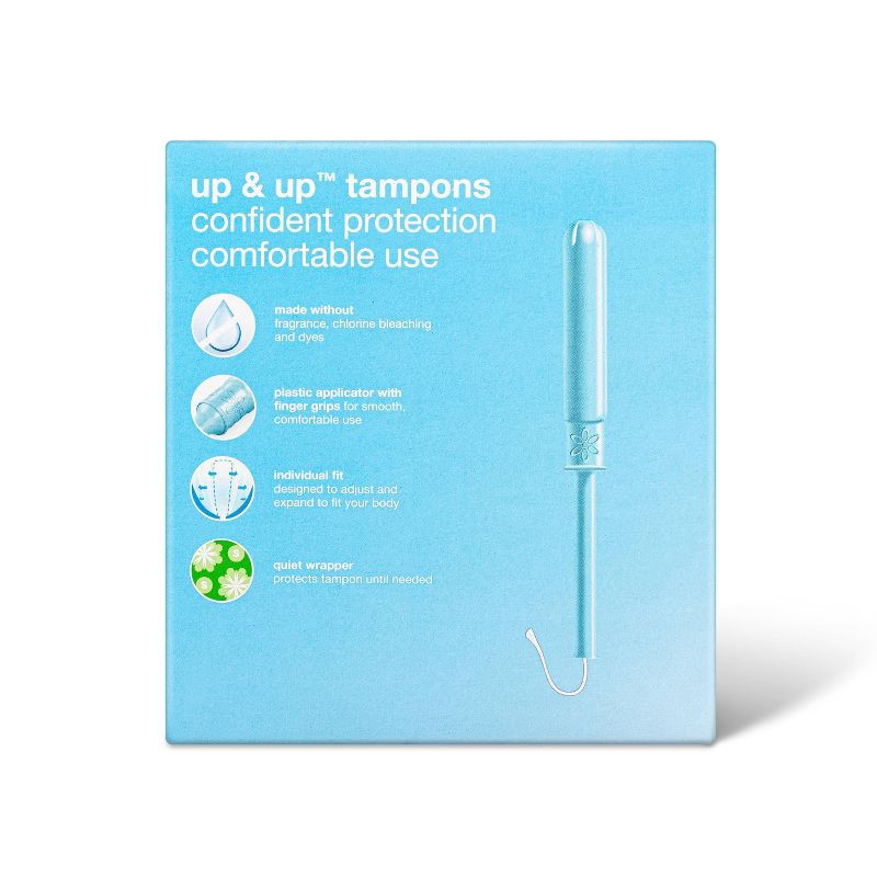 slide 2 of 3, Tampons - Super Absorbency - Plastic - 36ct - up & up™, 36 ct