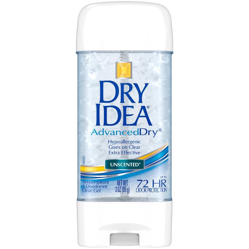 slide 1 of 6, Dry Idea AdvancedDry Unscented Hypo-Allergenic Clear Gel Antiperspirant & Deodorant 3-oz, 1 ct