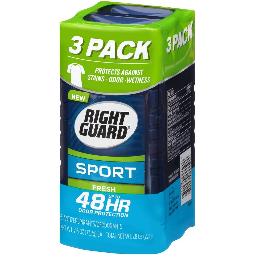 slide 2 of 6, Right Guard Sport Fresh Invisible Solid Stick Antiperspirant & Deodorant, 2.6 oz, 3 ct