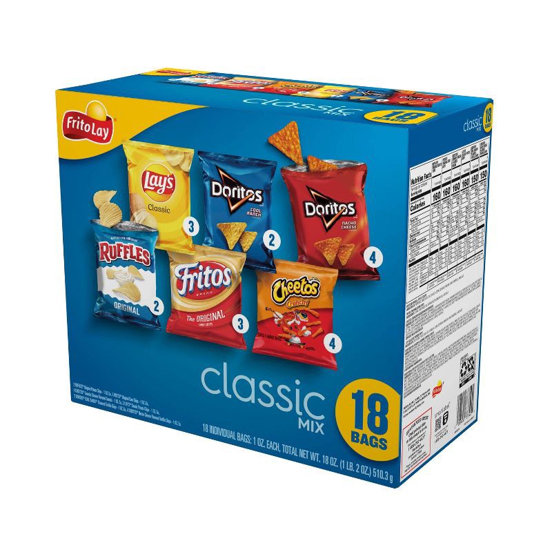 slide 5 of 11, Frito-Lay Chips Variety Pack Classic Mix - 18ct, 18 ct