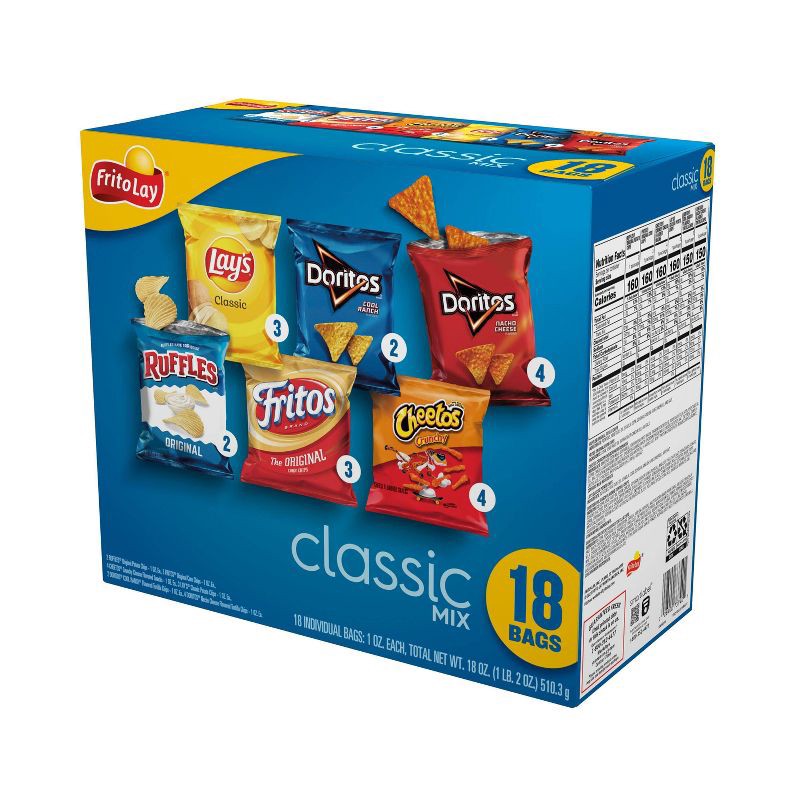 slide 5 of 11, Frito-Lay Variety Pack Classic Mix - 18ct, 18 ct