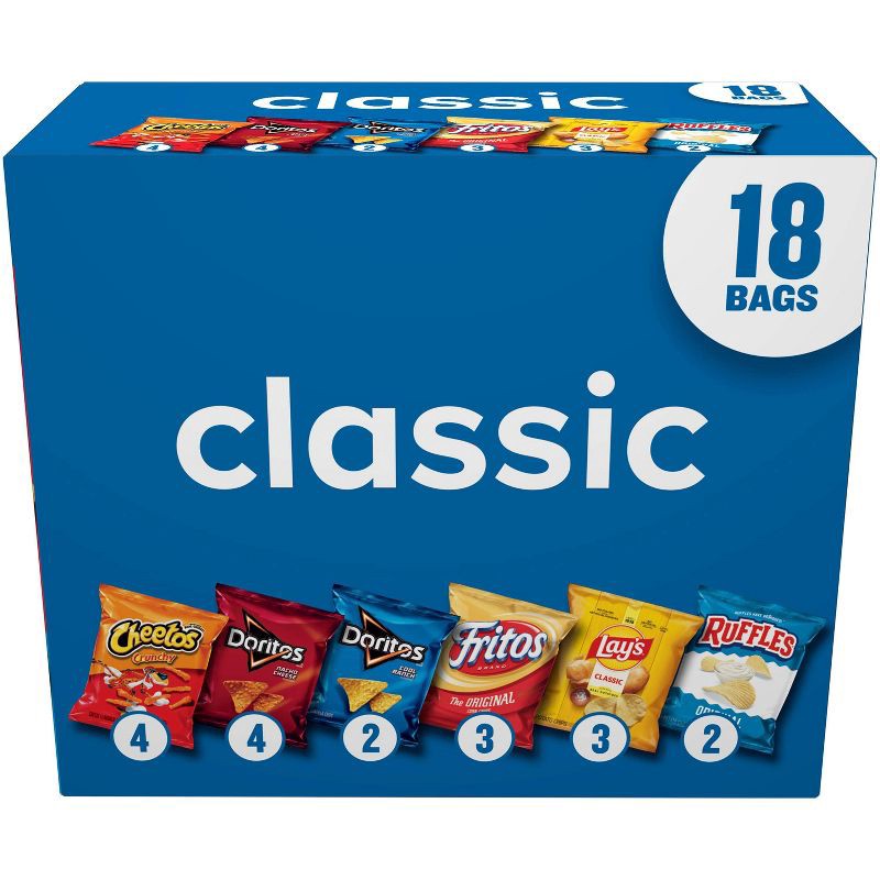 slide 1 of 14, Frito-Lay Variety Pack Classic Mix - 18ct, 18 ct