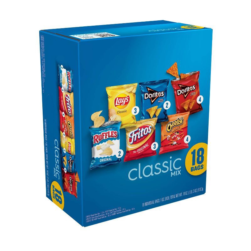 slide 8 of 11, Frito-Lay Chips Variety Pack Classic Mix - 18oz/18ct, 18 oz, 18 ct
