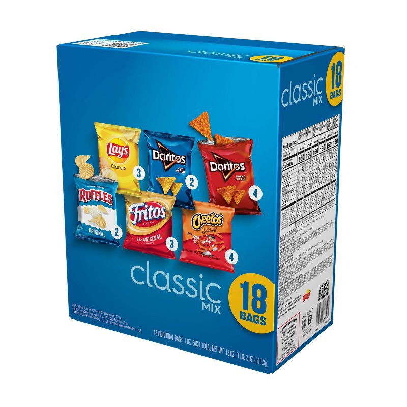 slide 9 of 11, Frito-Lay Chips Variety Pack Classic Mix - 18oz/18ct, 18 oz, 18 ct