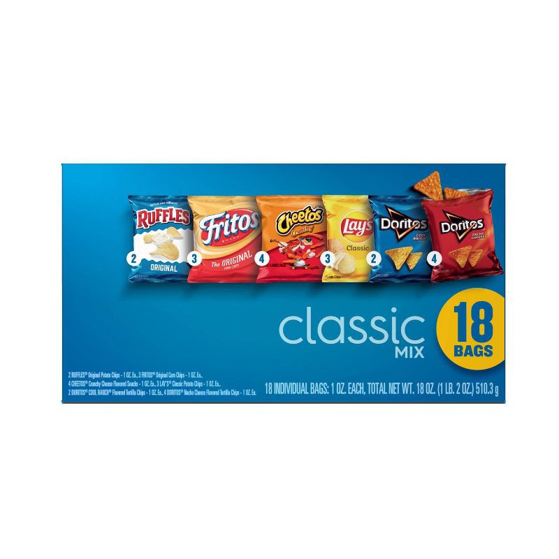 slide 10 of 11, Frito-Lay Variety Pack Classic Mix - 18ct, 18 ct