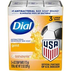 Dial Advanced Clean Gold Antibacterial Deodorant Bar Soap - 4oz/3ct