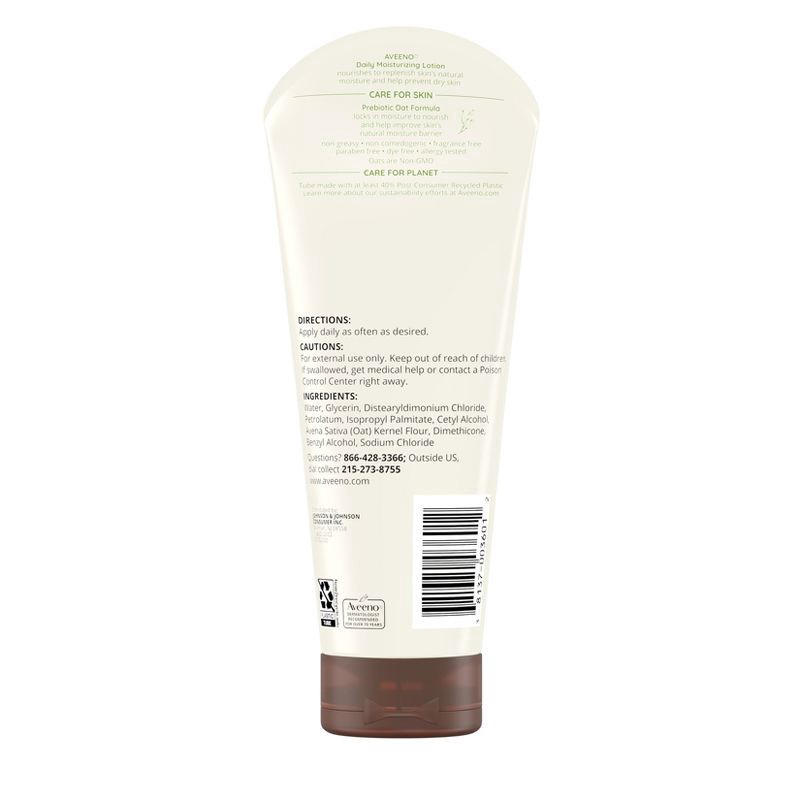 slide 7 of 8, Aveeno Daily Moisturizing Lotion For Dry Skin - Fragrance Free - 8 fl oz, 8 fl oz