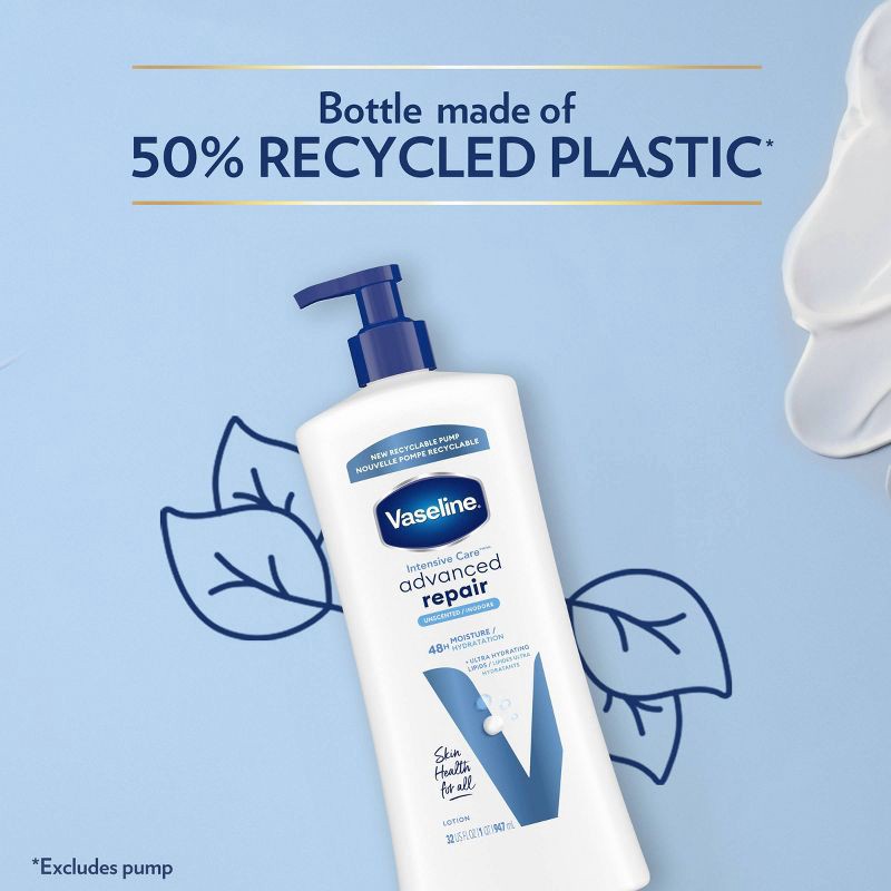 slide 4 of 7, Vaseline Intensive Care Moisturizing Advance Repair Body Lotion - Unscented - 32 fl oz, 32 fl oz