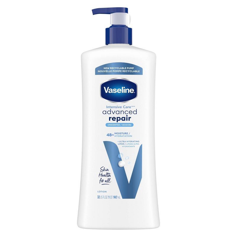 slide 1 of 7, Vaseline Intensive Care Moisturizing Advance Repair Body Lotion - Unscented - 32 fl oz, 32 fl oz
