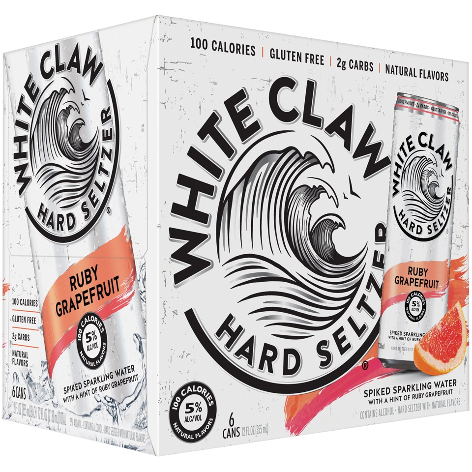 slide 2 of 2, White Claw Ruby Grapefruit, 6 ct; 12 oz