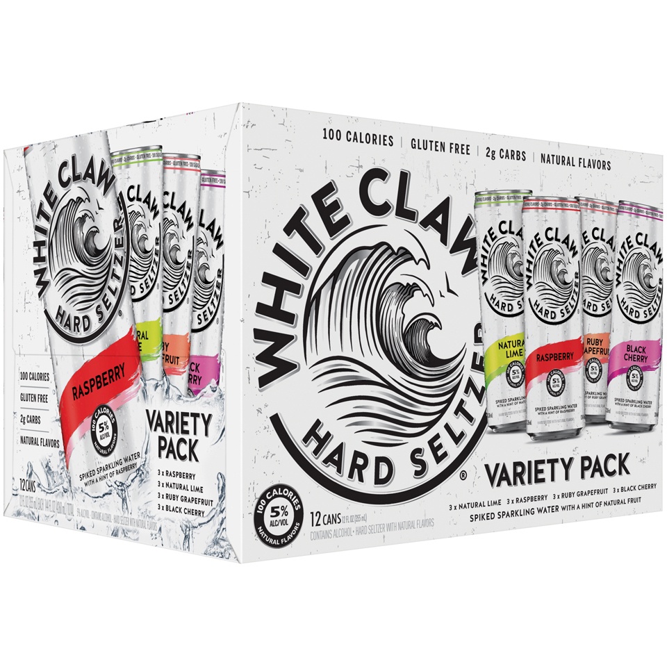 slide 2 of 2, White Claw Variety Pack No.1 12pk, 12 ct; 12 oz