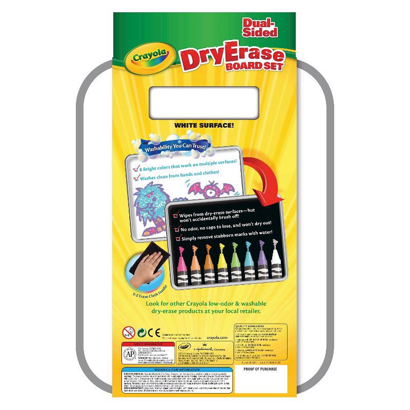Crayola Dual Sided Dry Erase Board Set with Dry Erase Crayons 8ct 8 ct Shipt