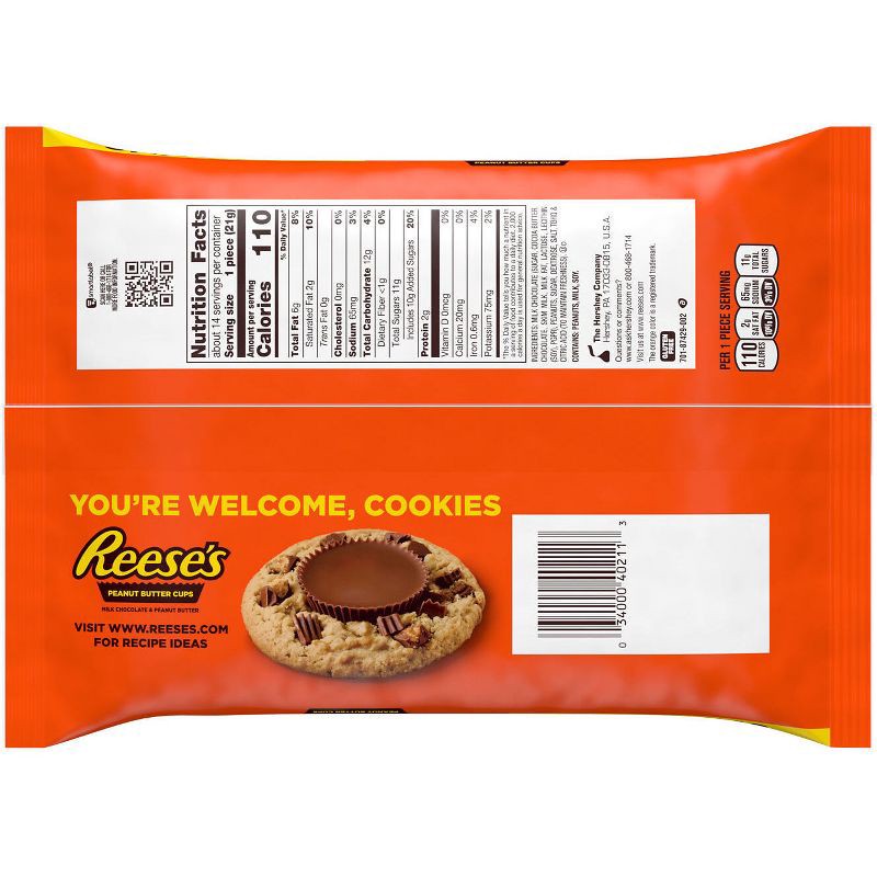 slide 4 of 6, Reese's Milk Chocolate Peanut Butter Cups Snack Size Candy - 10.5oz, 10.5 oz