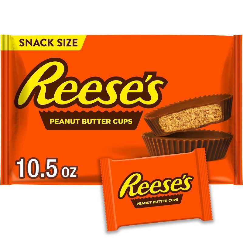 slide 1 of 6, Reese's Milk Chocolate Peanut Butter Cups Snack Size Candy - 10.5oz, 10.5 oz