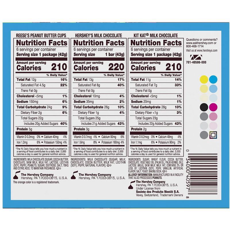 slide 3 of 5, Reese's, Hershey's and Kit Kat Milk Chocolate Candy Bars Variety Pack - 18ct, 18 ct