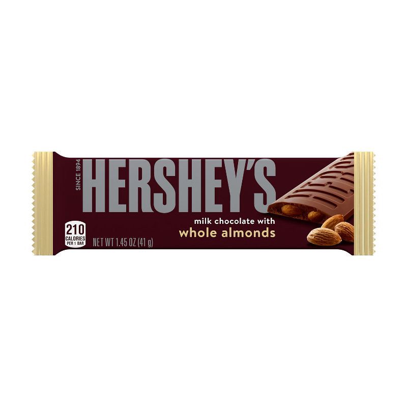 slide 2 of 7, Hershey's Milk Chocolate with Almonds Candy Bar - 1.45oz, 1.45 oz