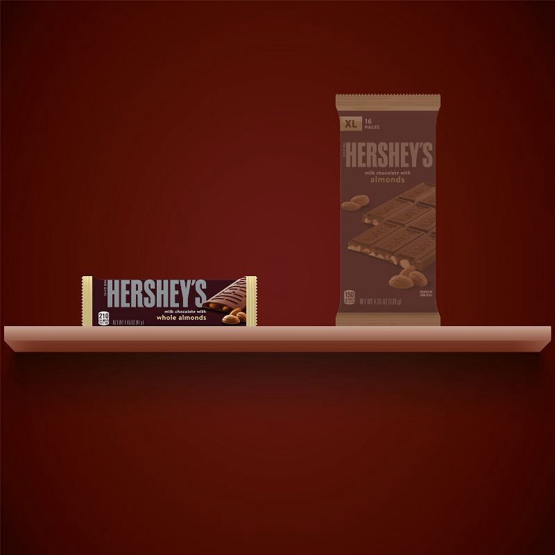 slide 6 of 6, Hershey's Milk Chocolate with Almonds Candy Bar - 1.45oz, 1.45 oz