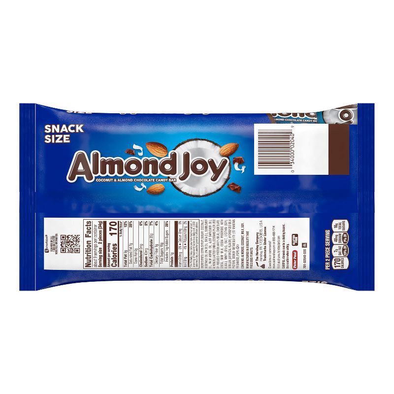 slide 4 of 7, Almond Joy Coconut and Almond Chocolate Snack Size Candy Bars - 11.3oz, 11.3 oz