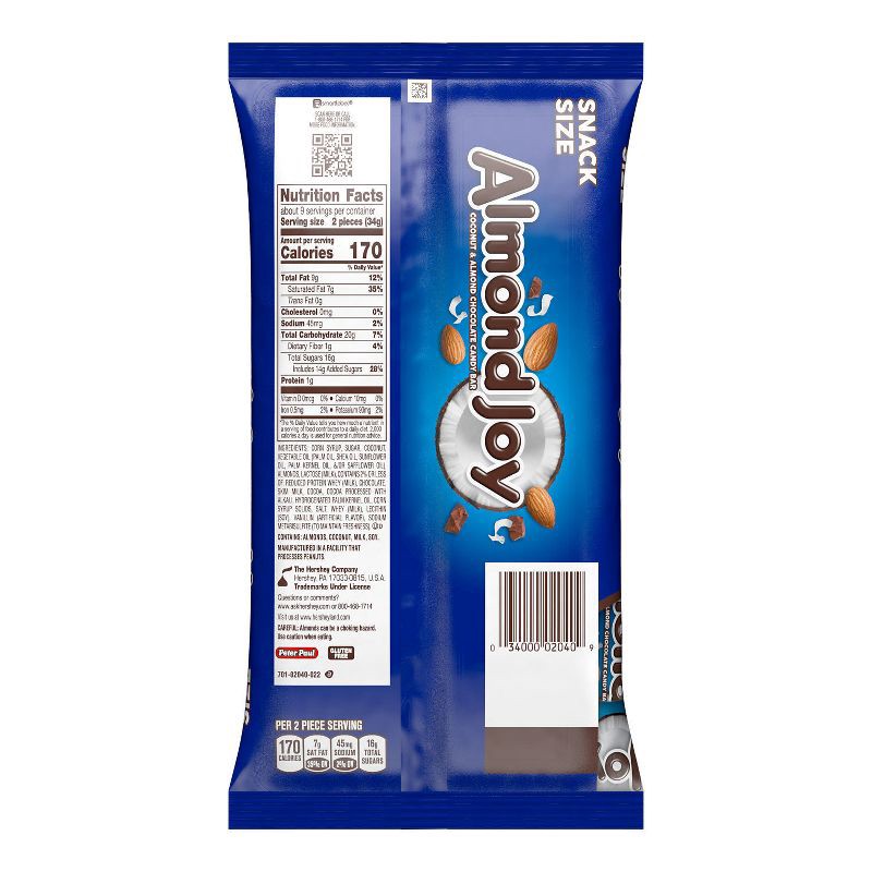 slide 5 of 7, Almond Joy Coconut and Almond Chocolate Snack Size Candy Bars - 11.3oz, 11.3 oz