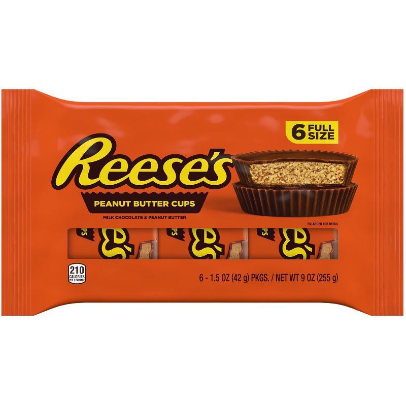 slide 2 of 6, Reese's Milk Chocolate Peanut Butter Cups Candy - 6ct, 6 ct