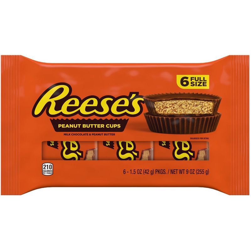 slide 2 of 7, Reese's Milk Chocolate Peanut Butter Cups Candy - 6ct, 6 ct