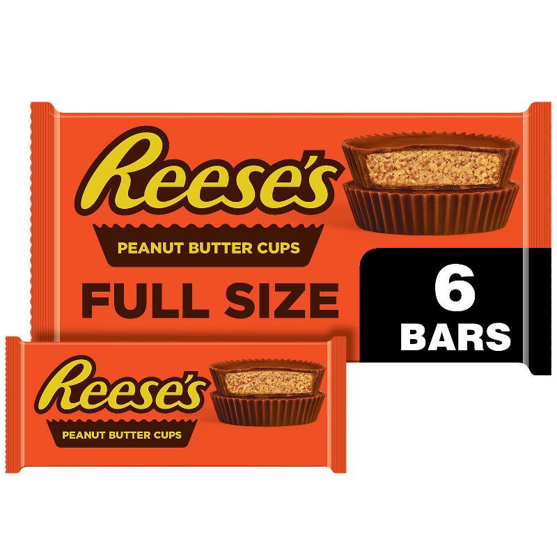 slide 1 of 6, Reese's Milk Chocolate Peanut Butter Cups Candy - 6ct, 6 ct