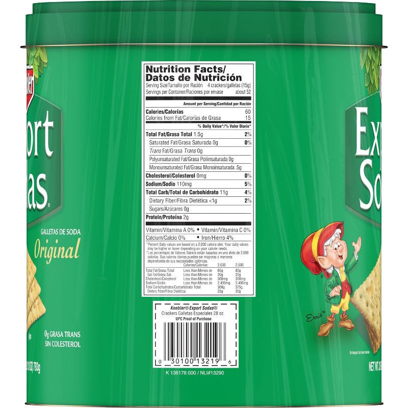 slide 6 of 7, Keebler Crackers Keebler Original Export Sodas Crackers - 28oz, 28 oz