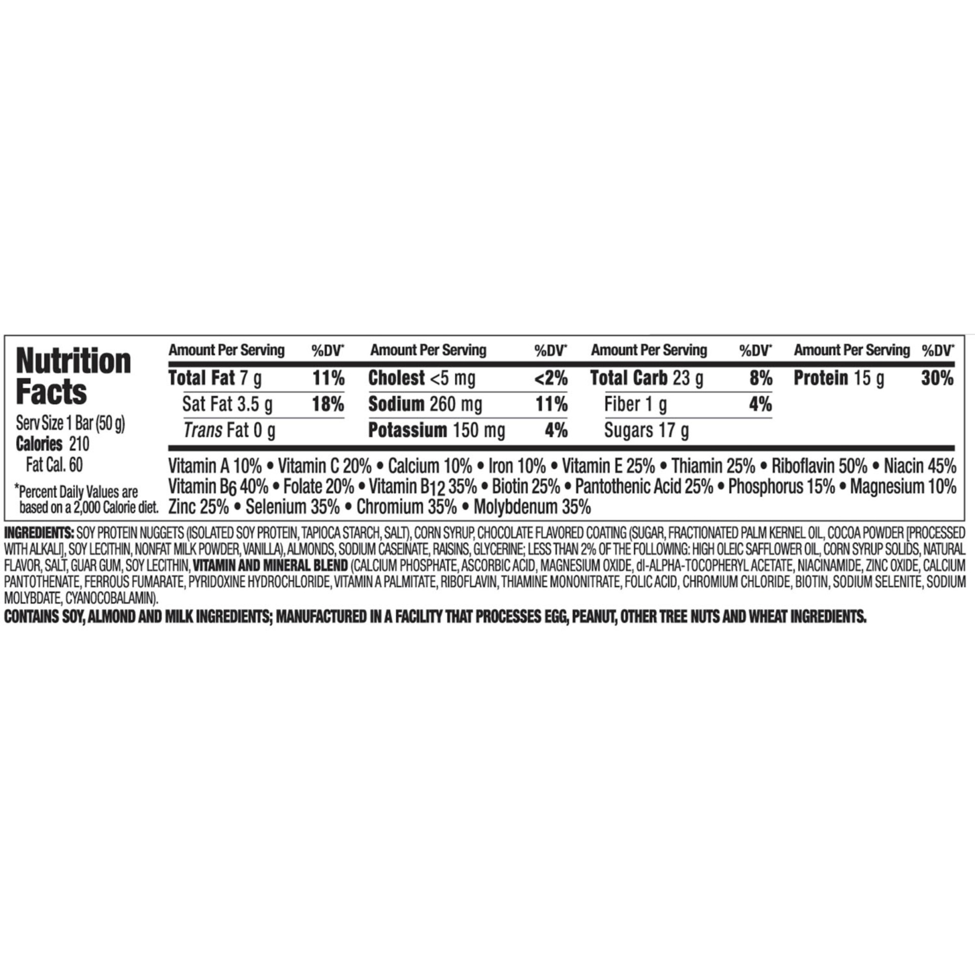 Zone Perfect Classic Nutrition Bar, Chocolate Almond Raisin 5 ct; 1.76