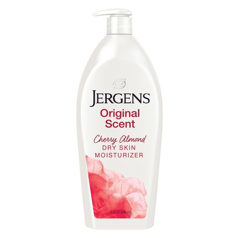 slide 1 of 9, Jergens Original Scent with Cherry Almond Essence Dry Skin Moisturizer, Long Lasting Hydration - 32 fl oz, 32 fl oz