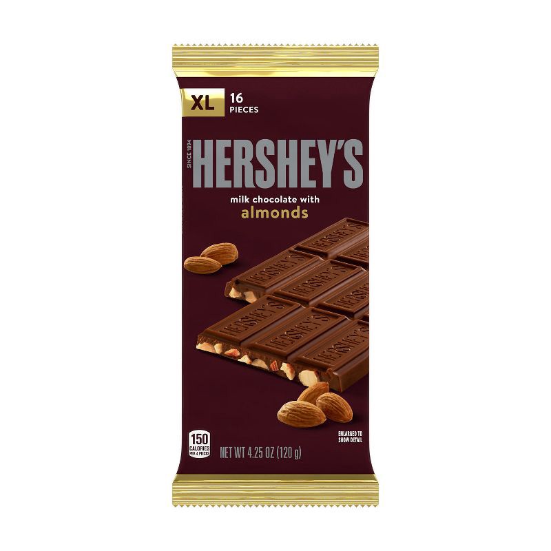 slide 2 of 7, Hershey's Milk Chocolate Candy Bar with Almonds - 4.25oz, 4.25 oz