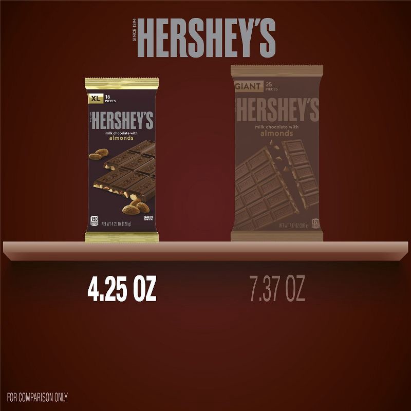 slide 7 of 7, Hershey's Milk Chocolate Candy Bar with Almonds - 4.25oz, 4.25 oz