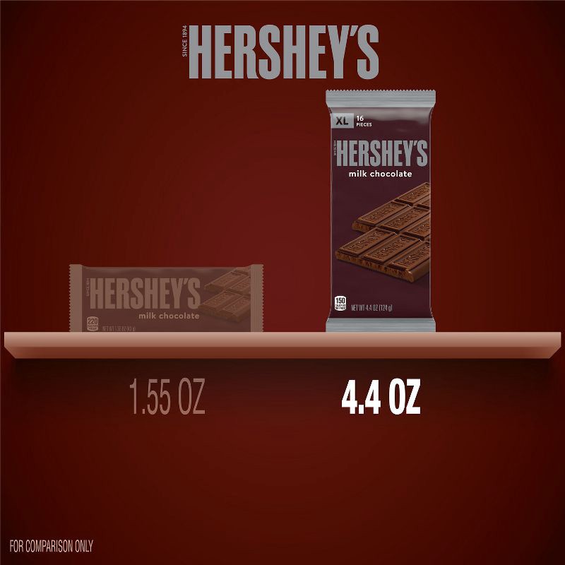 slide 5 of 7, Hershey's Milk Chocolate Candy Bar XL - 4.4oz, 4.4 oz