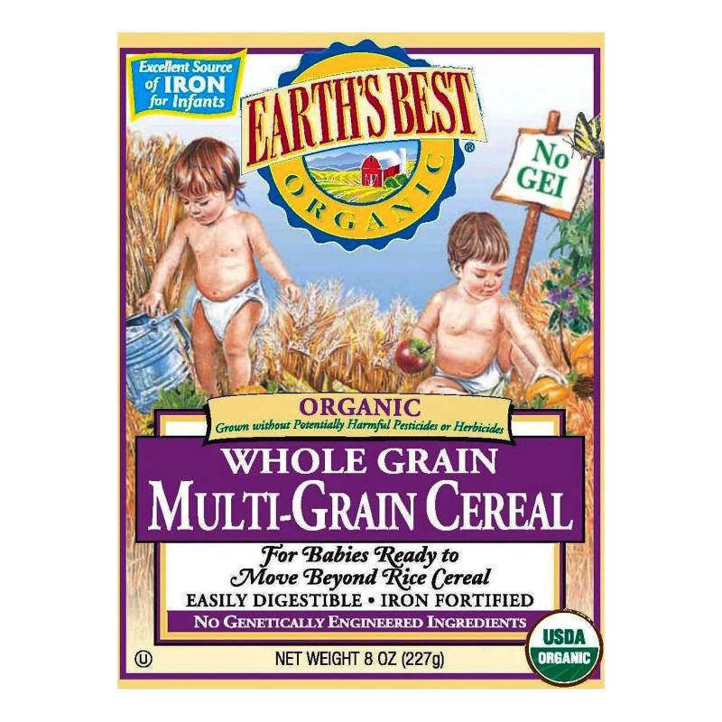 slide 1 of 3, Earth's Best Organic Whole Grain Multi-Grain Baby Cereal - 8oz, 8 oz