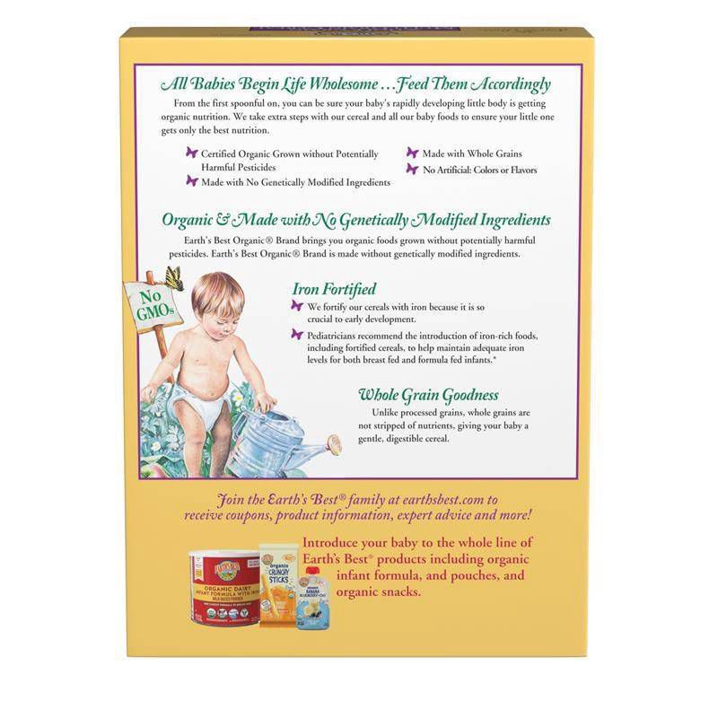 slide 10 of 11, Earth's Best Organic Multi-Grain Whole Grain Baby Cereal - 8oz, 8 oz