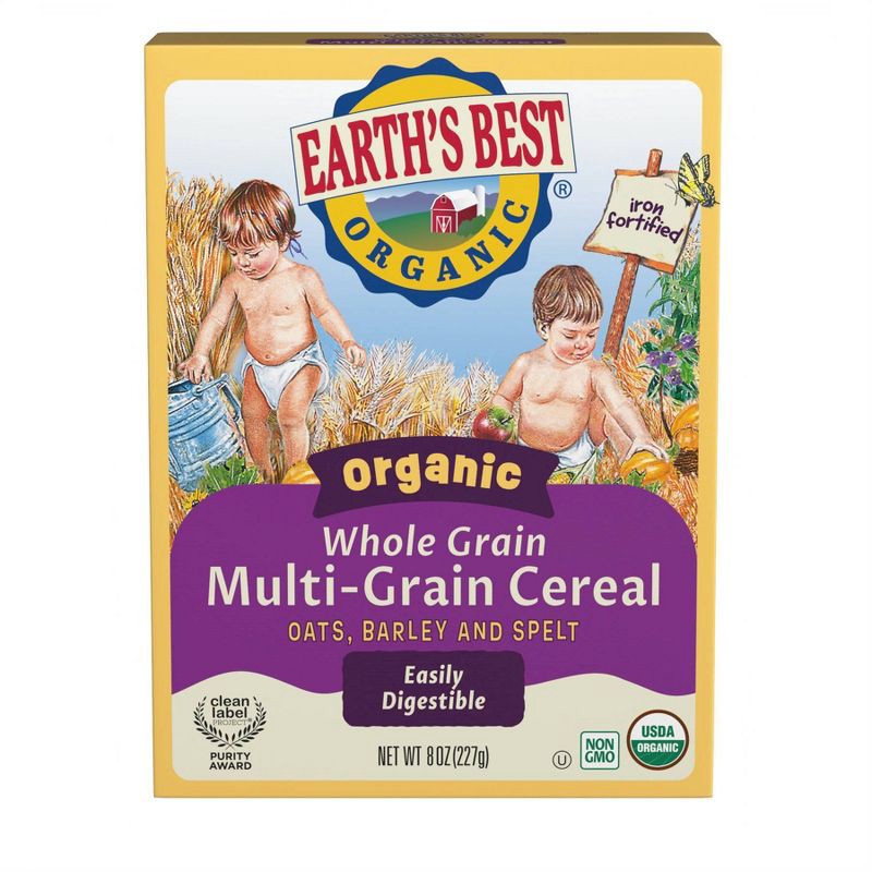 slide 1 of 10, Earth's Best Organic Multi-Grain Whole Grain Baby Cereal - 8oz, 8 oz