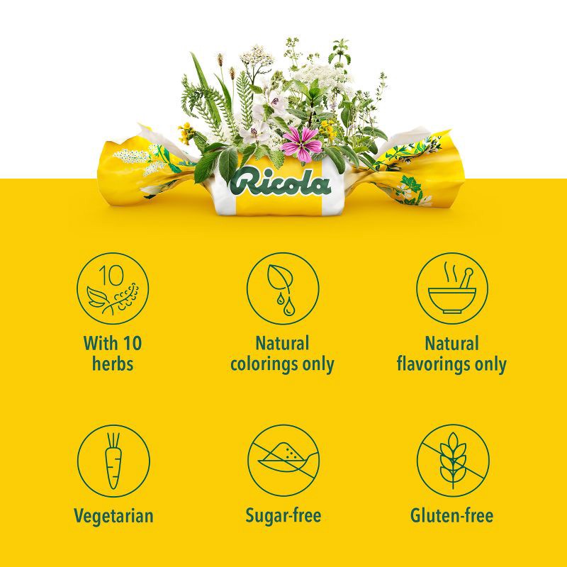 slide 4 of 13, Ricola Throat Drops - Sugar Free Lemon Mint - 45ct, 45 ct