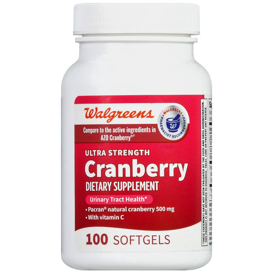 slide 2 of 5, Walgreens Ultra Strength Cranberry Supplement Softgels 500Mg, 100 ct