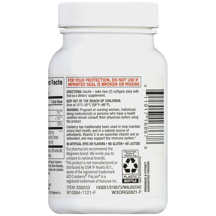 slide 3 of 5, Walgreens Ultra Strength Cranberry Supplement Softgels 500Mg, 100 ct