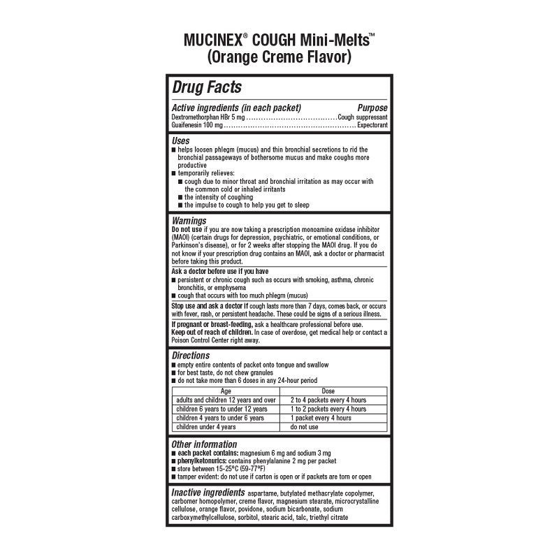 slide 2 of 11, Mucinex Children's Cough & Chest Congestion Medicine - Orange Creme Mini Melts - 12 ct, 12 ct