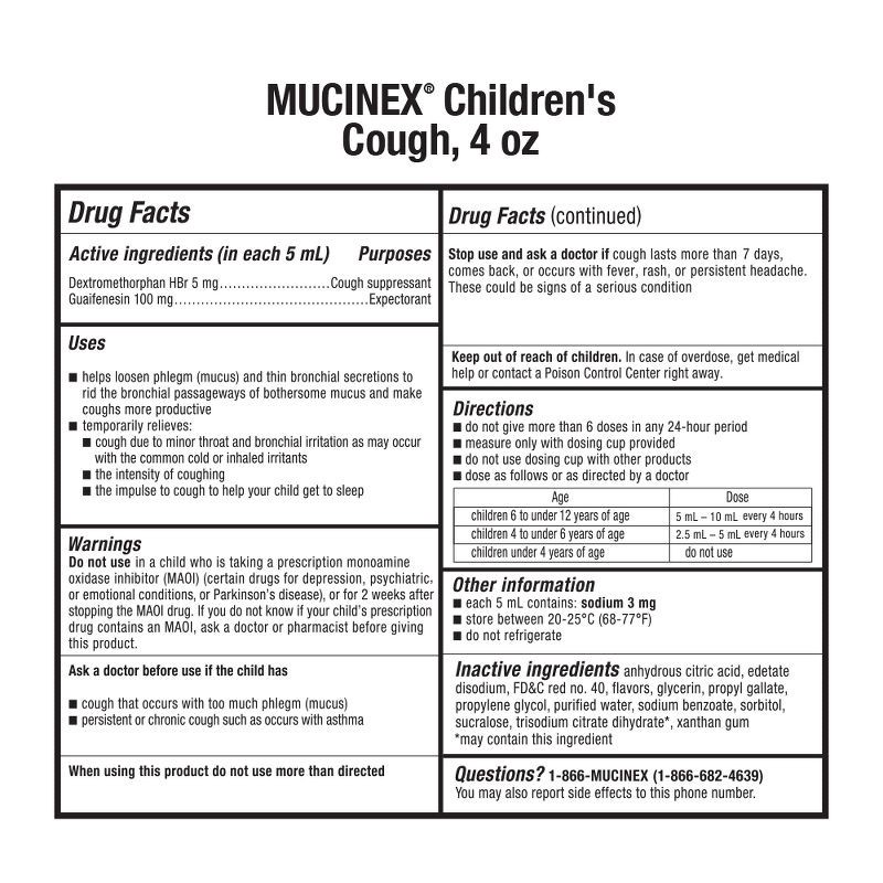 slide 2 of 12, Mucinex Children's Cough Medicine - Cherry Liquid - 4 fl oz, 4 fl oz