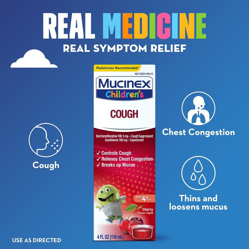 slide 12 of 12, Mucinex Children's Cough Medicine - Cherry Liquid - 4 fl oz, 4 fl oz