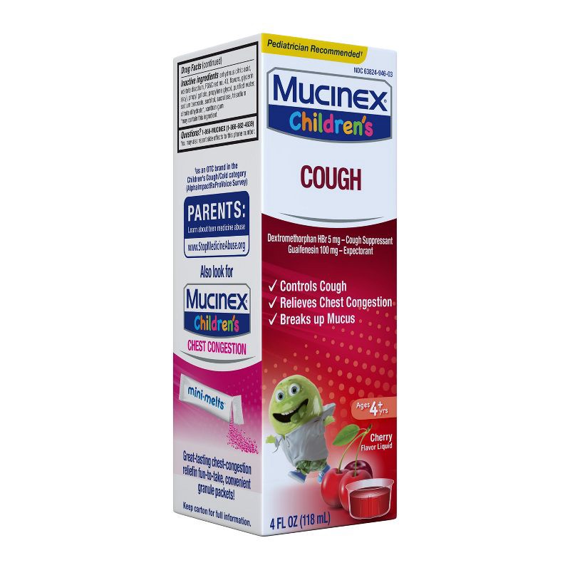 slide 10 of 12, Mucinex Children's Cough Medicine - Cherry Liquid - 4 fl oz, 4 fl oz