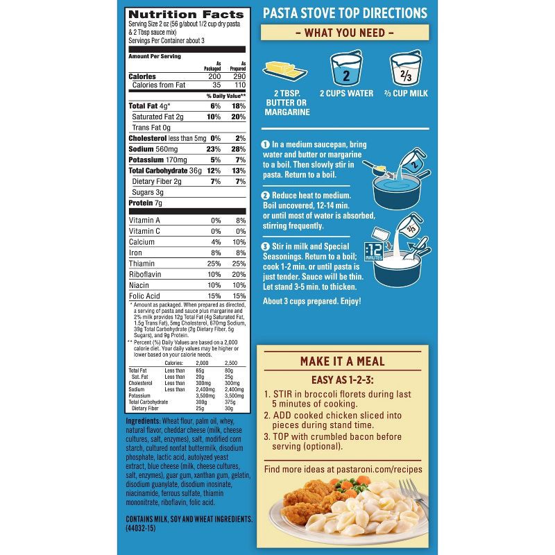 slide 4 of 5, Pasta Roni Shells & White Cheddar 6.2oz, 6.2 oz