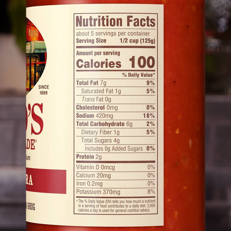 slide 7 of 7, Rao's Homemade Marinara Sauce Premium Quality All Natural Tomato Sauce & Pasta Sauce Keto Friendly & Carb Conscious - 24oz, 24 oz