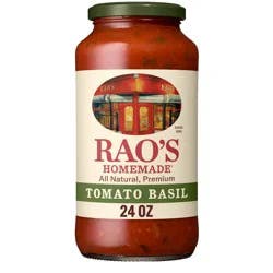Rao's Homemade Tomato Basil Pasta Sauce Premium Quality All Natural Tomato Sauce & Pasta Sauce Keto Friendly & Carb Conscious - 24oz